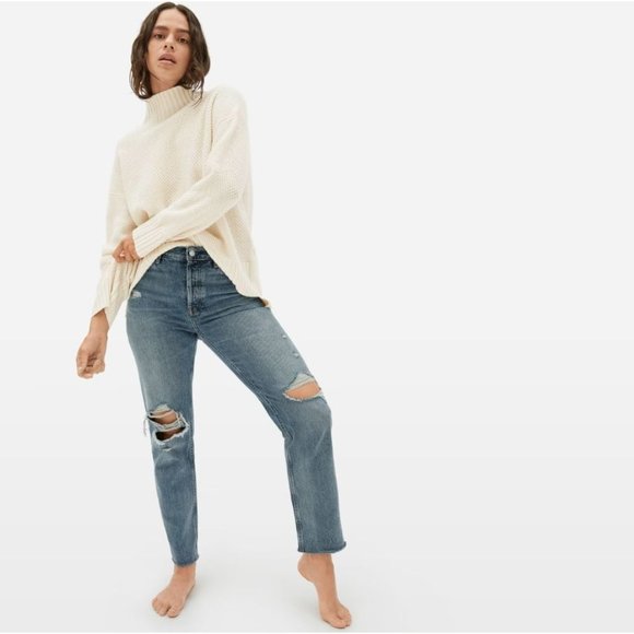 Everlane Sweaters - Everlane The Cashmere Stroopwafel Turtleneck Sweater in Cream Small New Womens